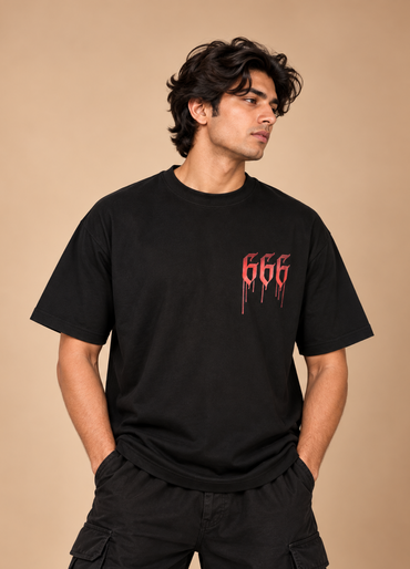 Schizo 666 Printed Oversized T-Shirt