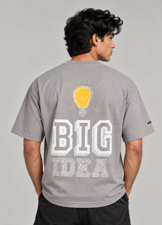 Big Idea Lavender Printed Oversized T-shirt