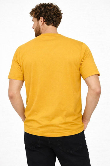 Yellow Regular Fit Cotton T-Shirt