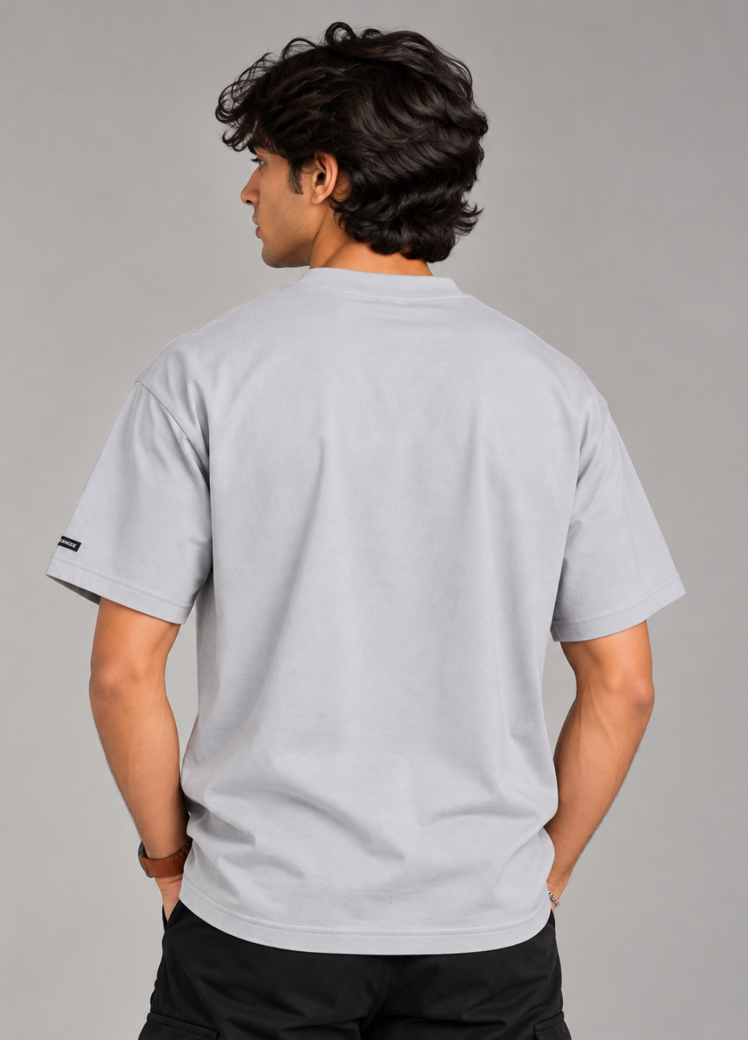 Solid Grey Oversized T-Shirt