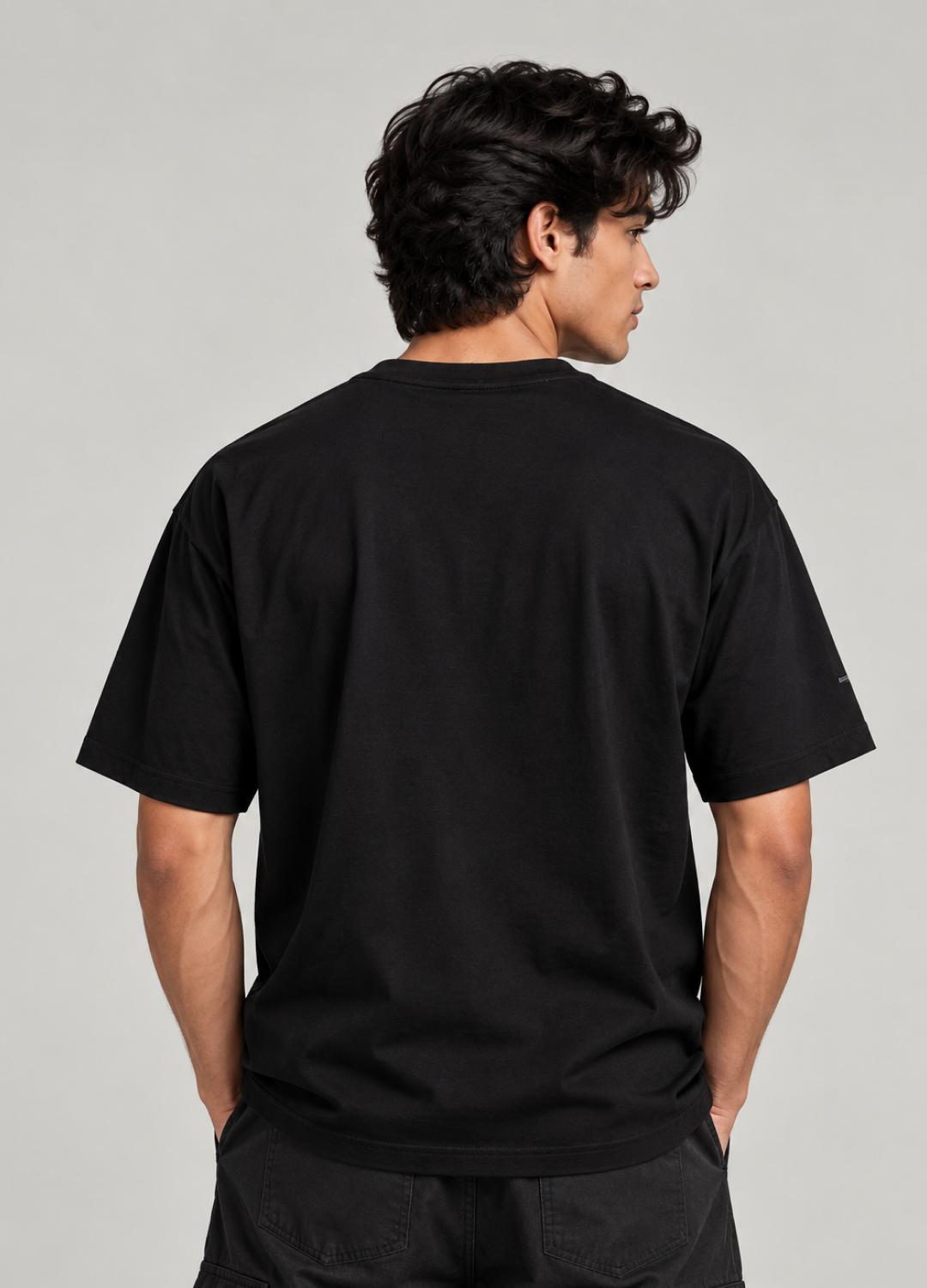 Solid Black Oversized T-Shirt