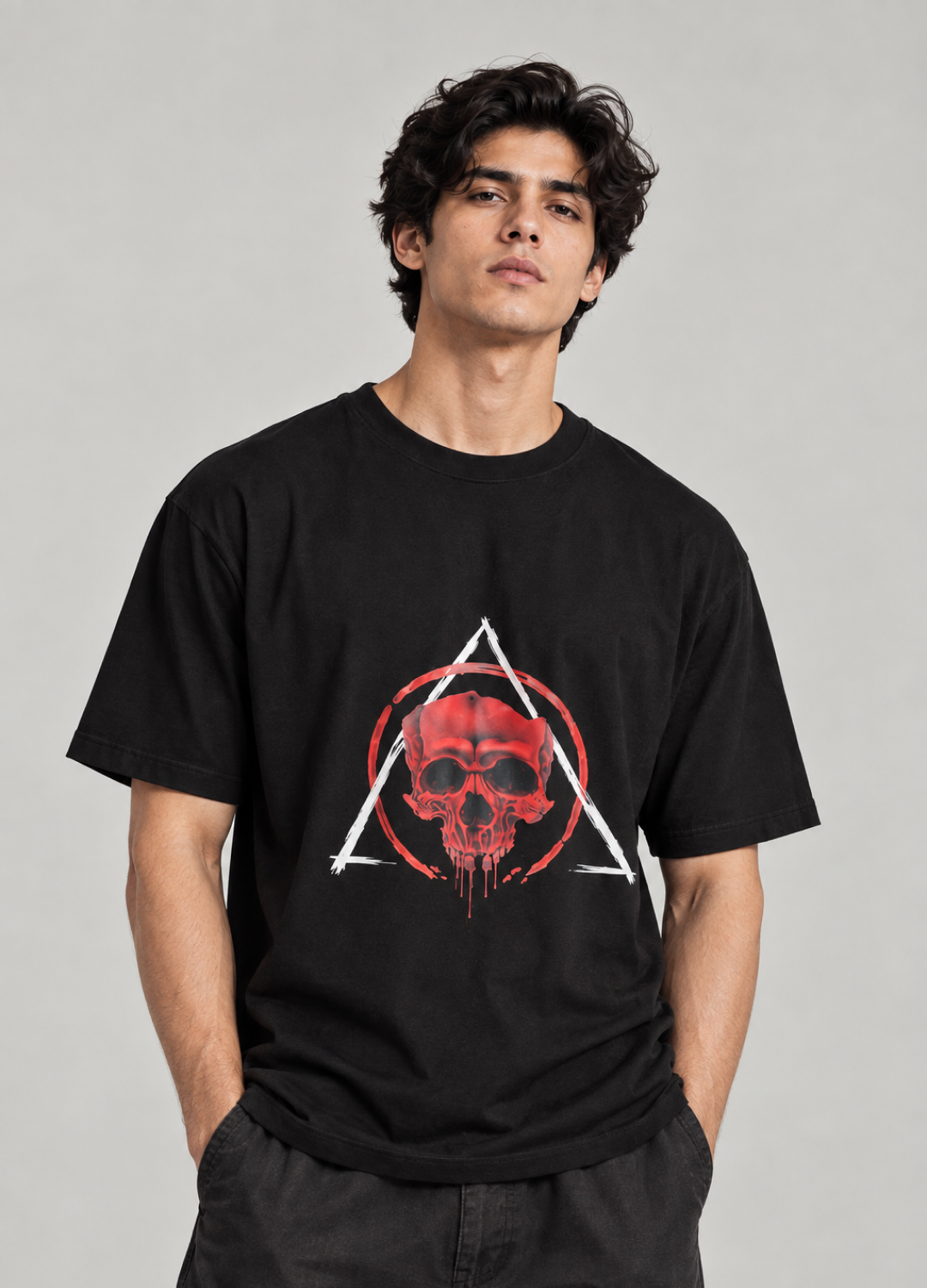 Angels and Demons Printed Oversized T-Shirt