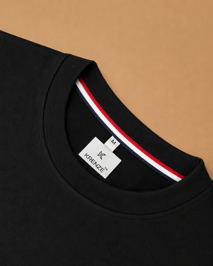 Solid Black Oversized T-Shirt