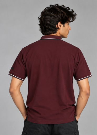 Wine Technical Polo T-Shirt