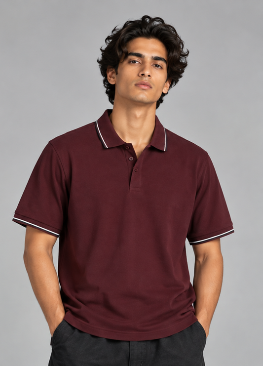 Wine Technical Polo T-Shirt