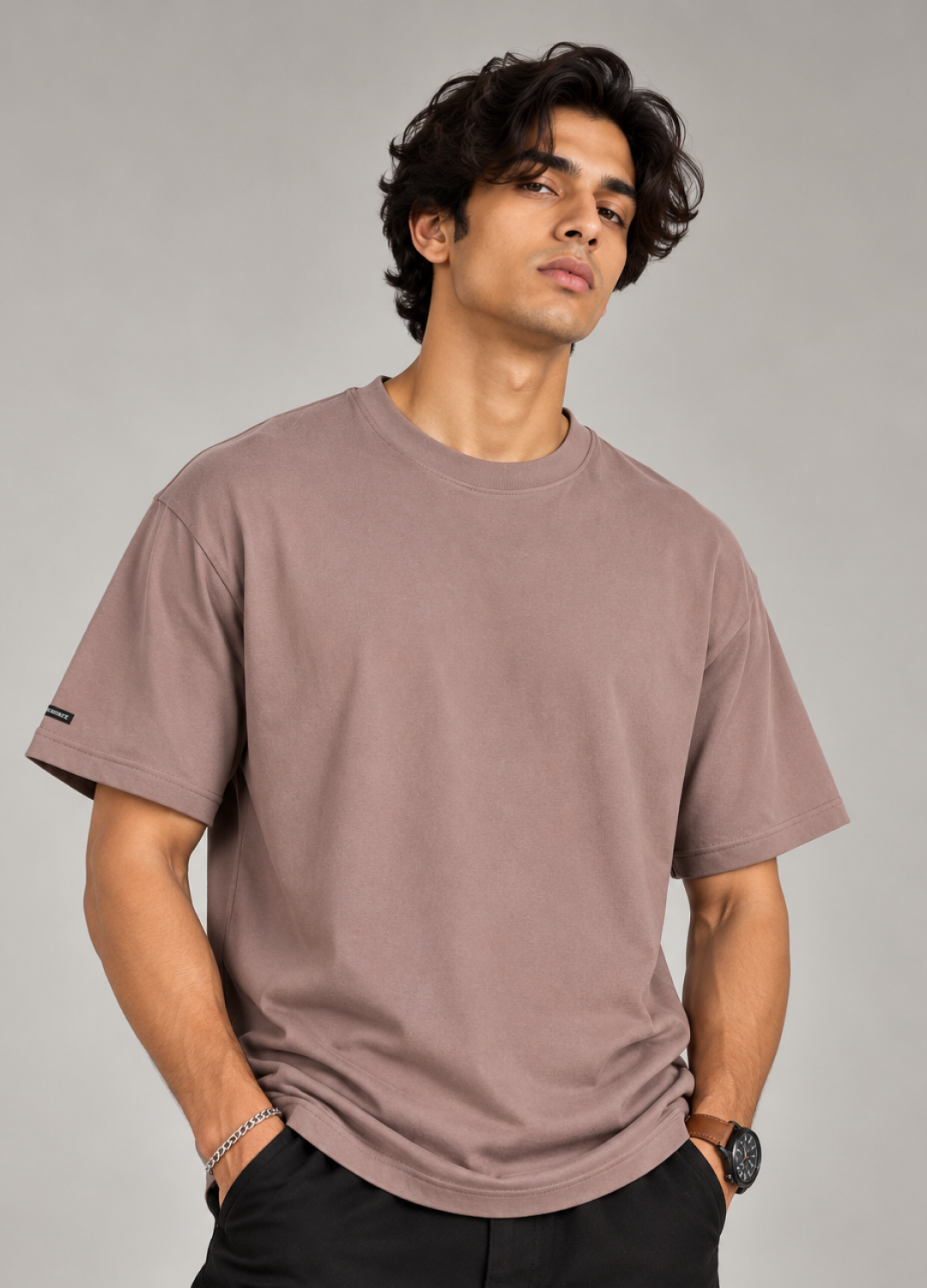 Solid Dusty Mauve T-Shirt 100% Cotton