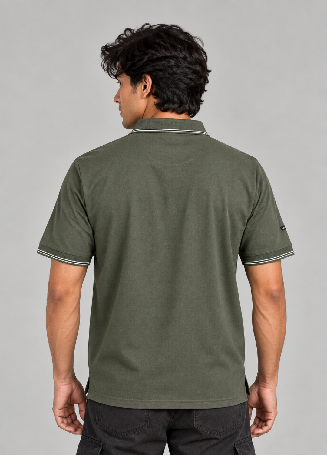 Algae Green Technical Polo T-Shirt