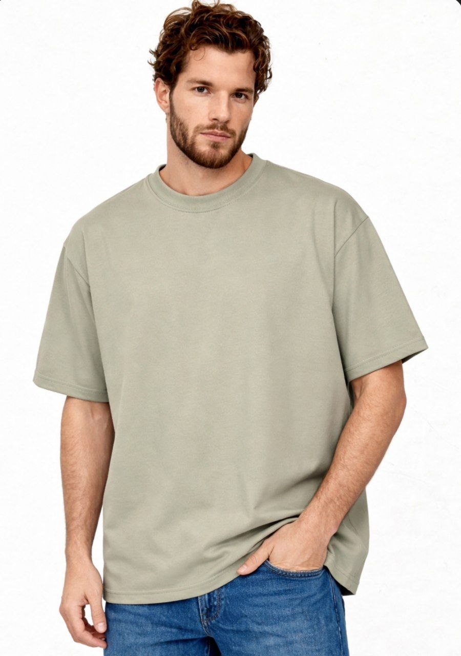 Pista Green Oversized Polycotton T-Shirt