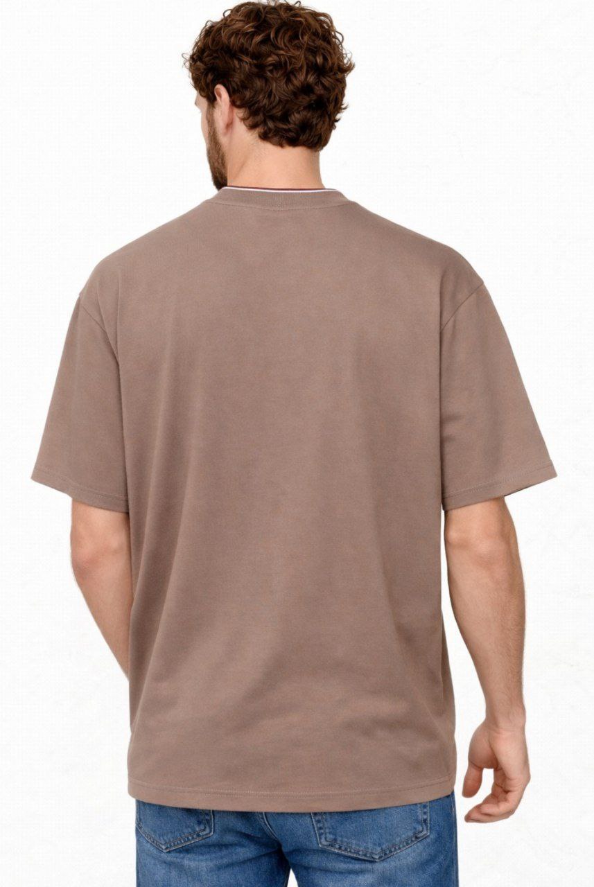 Onion Brown Oversized Polycotton T-Shirt