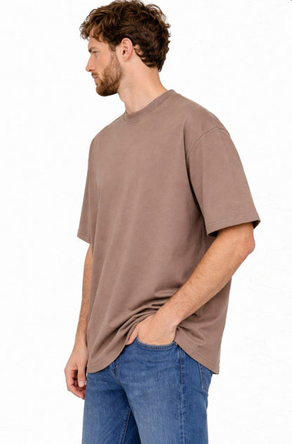 Onion Brown Oversized Polycotton T-Shirt