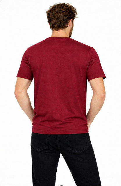Burgundy Regular Fit Cotton T-Shirt